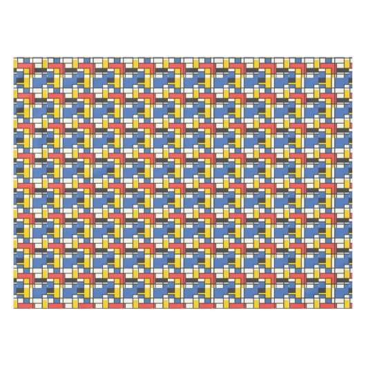 Mondrian Style Color Blocks Tischdecke (Vorderseite (Horizontal))