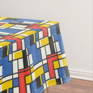 Mondrian Style Color Blocks Tischdecke