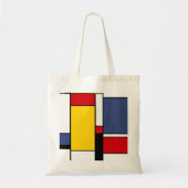 Mondrian Style Design Budget Totbeutel Tragetasche (Vorne)