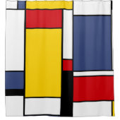 Mondrian Style Design Duschvorhang (Vorderseite)