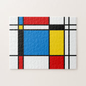 Mondrian Style Geometric Fine Art Puzzle (Horizontal)
