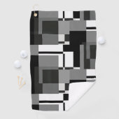 Mondrian Style Gray Abstrakt Modern Geometric Chic Golfhandtuch (Insitu)