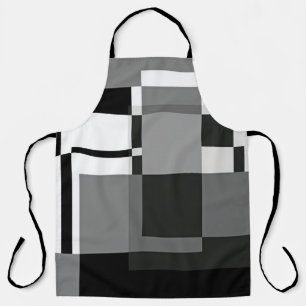 Mondrian Style Gray Abstrakt Modern Geometric Chic Schürze