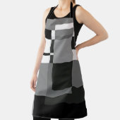 Mondrian Style Gray Abstrakt Modern Geometric Chic Schürze (InSitu)