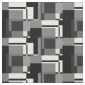 Mondrian Style Gray Abstrakt Modern Geometric Chic Stoff (Muster)