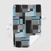 Mondrian Style Gray Blue Abstrakt Modern Geometric Golfhandtuch (Insitu)
