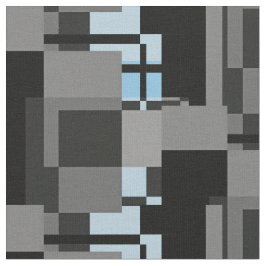Mondrian Style Gray Blue Abstrakt Modern Geometric Stoff