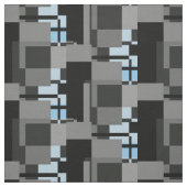 Mondrian Style Gray Blue Abstrakt Modern Geometric Stoff (Muster)
