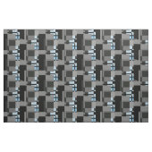 Mondrian Style Gray Blue Abstrakt Modern Geometric Stoff (Fat Quarter (45,7 x 55,9 cm))