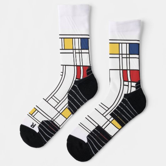 Mondrian Style Modern Art Socks Socken (Links)