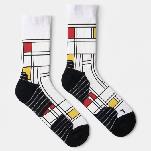Mondrian Style Modern Art Socks Socken (Rechts)