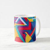 Mondrian Style Moderne Abstrakte Kunstwerke Kaffeetasse (VorderseiteRechts)