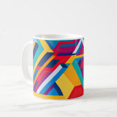 Mondrian Style Moderne Abstrakte Kunstwerke Kaffeetasse (Vorderseite Links)