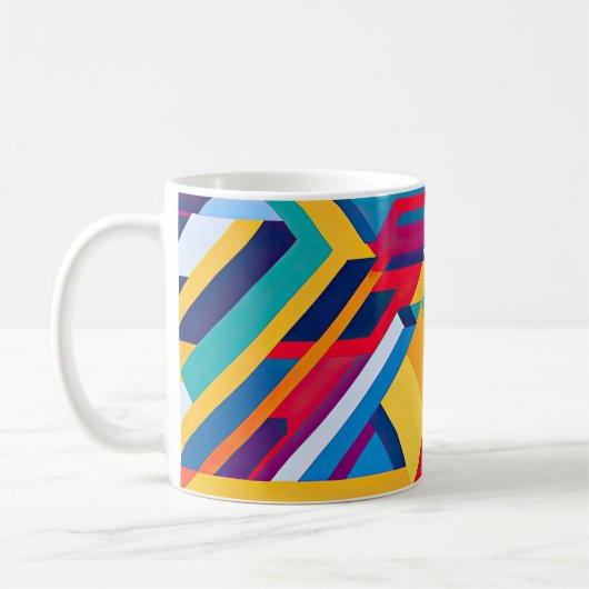 Mondrian Style Moderne Abstrakte Kunstwerke Kaffeetasse (Links)