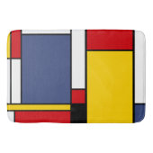 Mondrian Style Modernes Abstraktes Kunstdesign Badematte (Vorderseite)