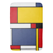Mondrian Style Modernes Abstraktes Kunstdesign Badematte (Vorderseite Vertikal)