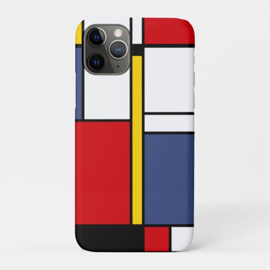 Mondrian Style Modernes Abstraktes Kunstdesign Case-Mate iPhone Hülle (Rückseite)