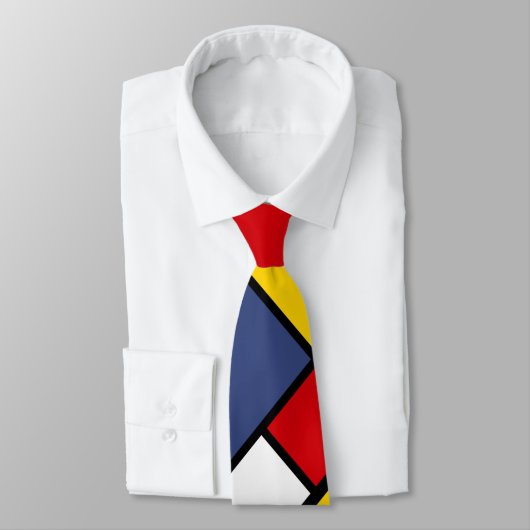 Mondrian Style Modernes Abstraktes Kunstdesign Krawatte (Gebunden)
