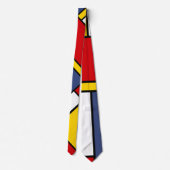 Mondrian Style Modernes Abstraktes Kunstdesign Krawatte (Rückseite)