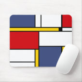 Mondrian Style Modernes Abstraktes Kunstdesign Mousepad (Mit Mouse)