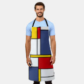 Mondrian Style Modernes Abstraktes Kunstdesign Schürze (Getragen)
