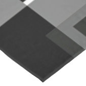 Mondrian Style Muster Schwarz-weiß Gray Geometric Tischdecke (Schrägansicht)