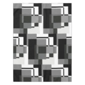Mondrian Style Muster Schwarz-weiß Gray Geometric Tischdecke (Vorderseite)