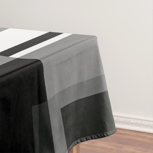 Mondrian Style Muster Schwarz-weiß Gray Geometric Tischdecke (Beispiel)
