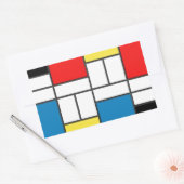 Mondrian Style Rechteckiger Aufkleber (Umschlag)