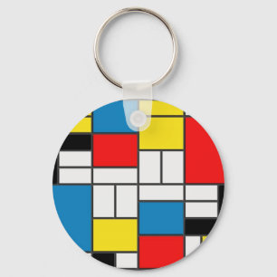 Mondrian Style Schlüsselanhänger