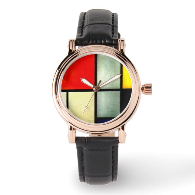 Mondrian - Tableau 3 Armbanduhr (Vorderseite)