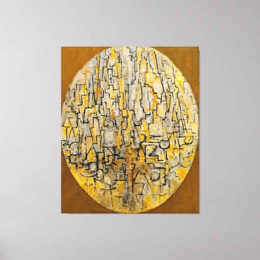 MONDRIAN - TABLEAU 3 COMP. in Oval (Bäume) - 1913 Leinwanddruck (Vorderseite)