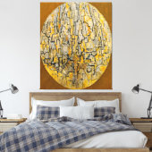 MONDRIAN - TABLEAU 3 COMP. in Oval (Bäume) - 1913 Leinwanddruck (Insitu (Schlafzimmer))