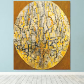 MONDRIAN - TABLEAU 3 COMP. in Oval (Bäume) - 1913 Leinwanddruck (Insitu (Holzboden))