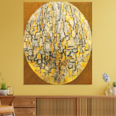 MONDRIAN - TABLEAU 3 COMP. in Oval (Bäume) - 1913 Leinwanddruck (Insitu (Wohnzimmer))