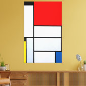 MONDRIAN - TABLEAU I - Comp mit Large Red Flugzeug Leinwanddruck (Insitu (Wohnzimmer))
