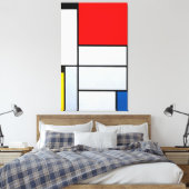 MONDRIAN - TABLEAU I - Comp mit Large Red Flugzeug Leinwanddruck (Insitu (Schlafzimmer))
