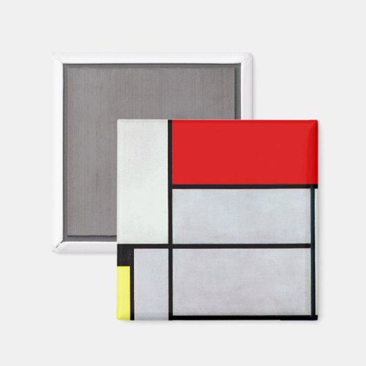 Mondrian - Tableau I Magnet (Vorderseite/Rückseite)