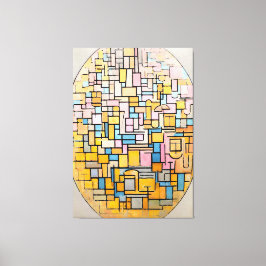 MONDRIAN - TABLEAU III ZUSAMMENSETZUNG IM OVAL - 1 LEINWANDDRUCK