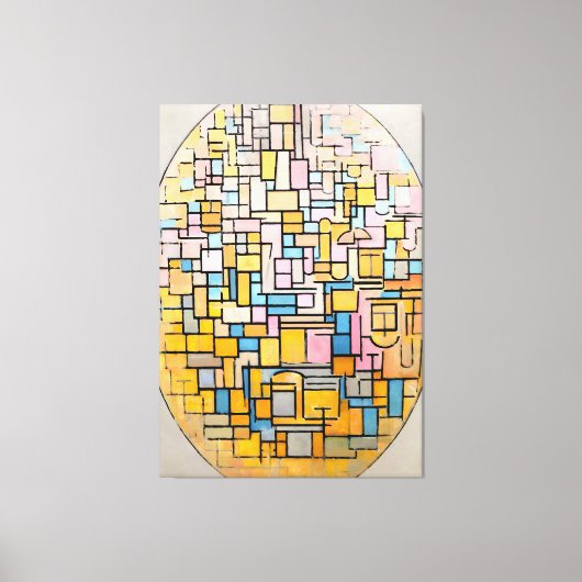 MONDRIAN - TABLEAU III ZUSAMMENSETZUNG IM OVAL - 1 LEINWANDDRUCK (Vorderseite)