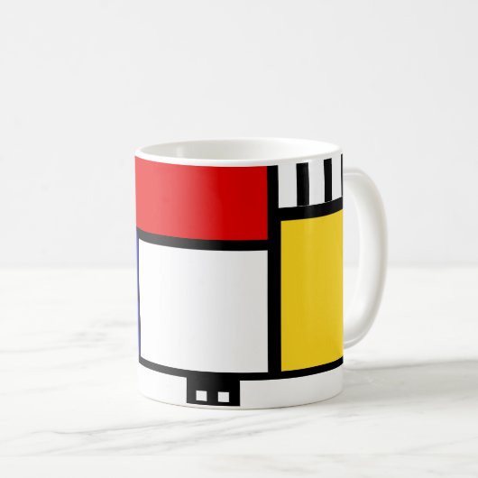 Mondrian Tasse (VorderseiteRechts)