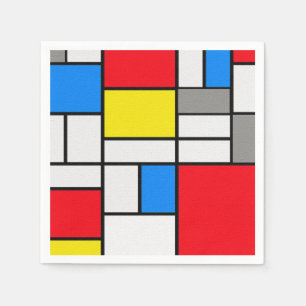 Mondrian Theme Elegant Serviette