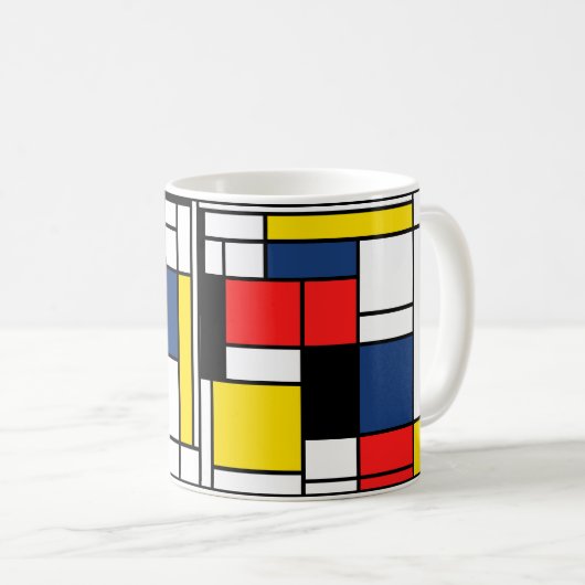 Mondrian trinkt hier! kaffeetasse (VorderseiteRechts)