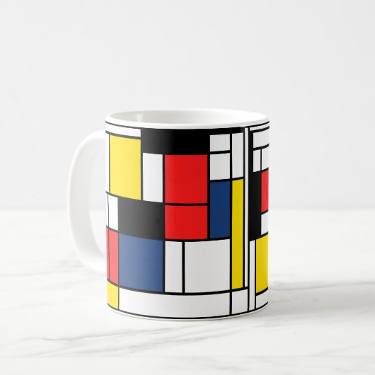 Mondrian trinkt hier! kaffeetasse (Vorderseite Links)