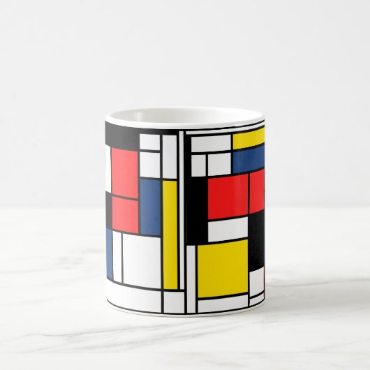 Mondrian trinkt hier! kaffeetasse (Mittel)