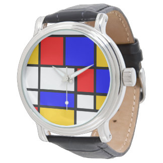 Mondrian-Uhr Armbanduhr