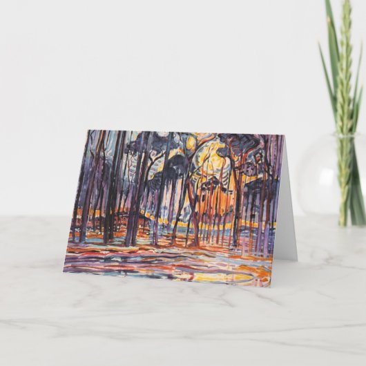 Mondrian - Wälder in der Nähe von Oele, Karte (Vorderseite)