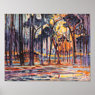 Mondrian - Wälder in der Nähe von Oele, Poster