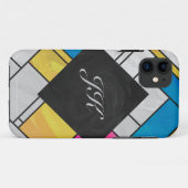 Mondrian Yellow Pink Blue Print Case-Mate iPhone Hülle (Rückseite (Horizontal))