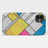Mondrian Yellow Pink Blue Print Case-Mate iPhone Hülle (Rückseite (Horizontal))